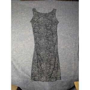 Norma Kamali Womens Reptile Print Bodycon Midi Dress Sz XXL Ruched Cocktail